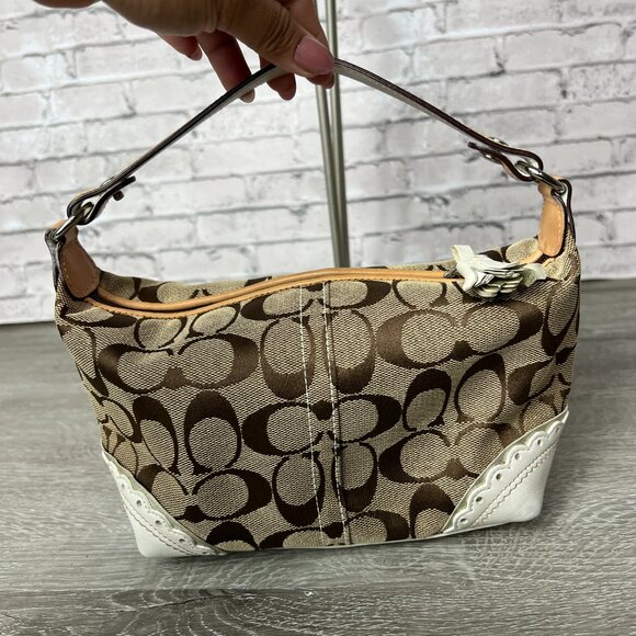 Rare Vintage Y2k Coach Pochette Sea Applique Hand Bag - Picture 3 of 7